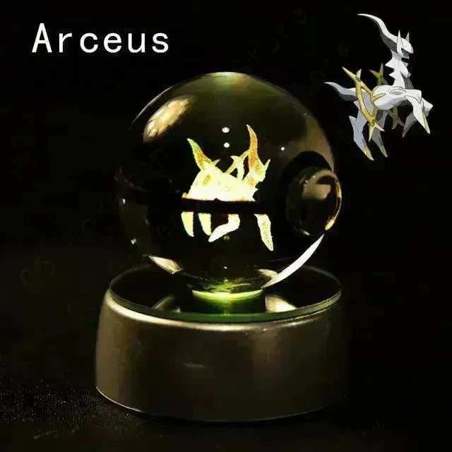 3D rystal Pokeball Night Lamp