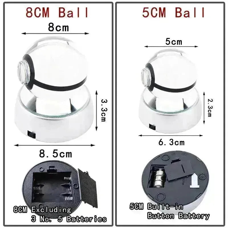3D rystal Pokeball Night Lamp