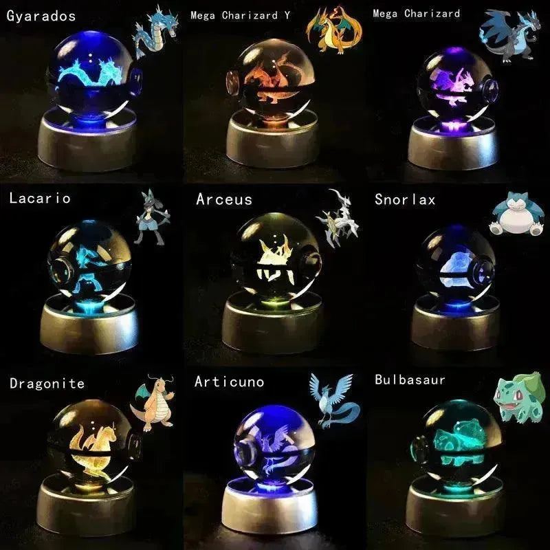 3D rystal Pokeball Night Lamp