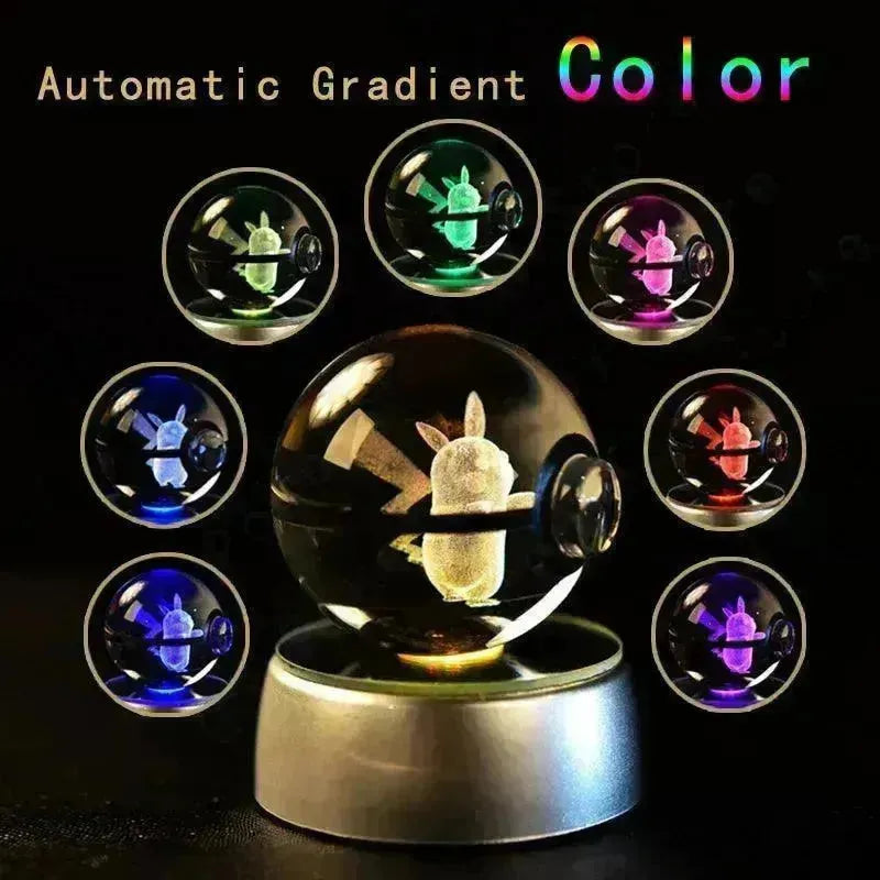 3D rystal Pokeball Night Lamp