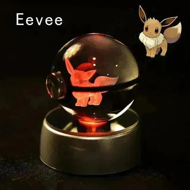 3D rystal Pokeball Night Lamp