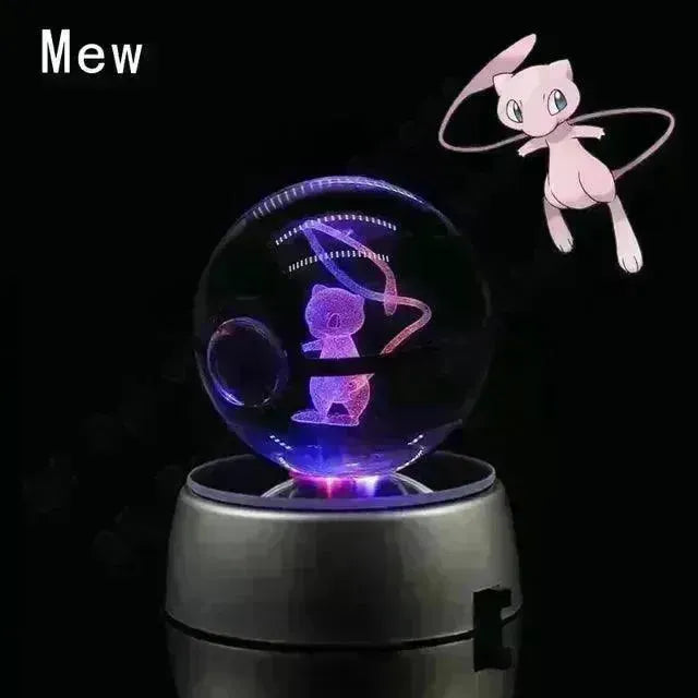 3D rystal Pokeball Night Lamp