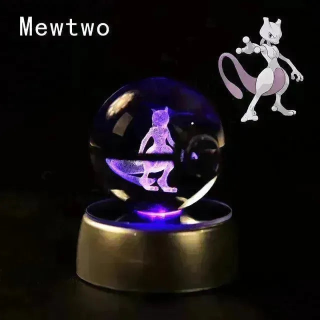 3D rystal Pokeball Night Lamp