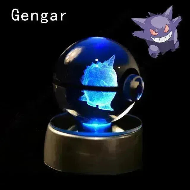 3D rystal Pokeball Night Lamp