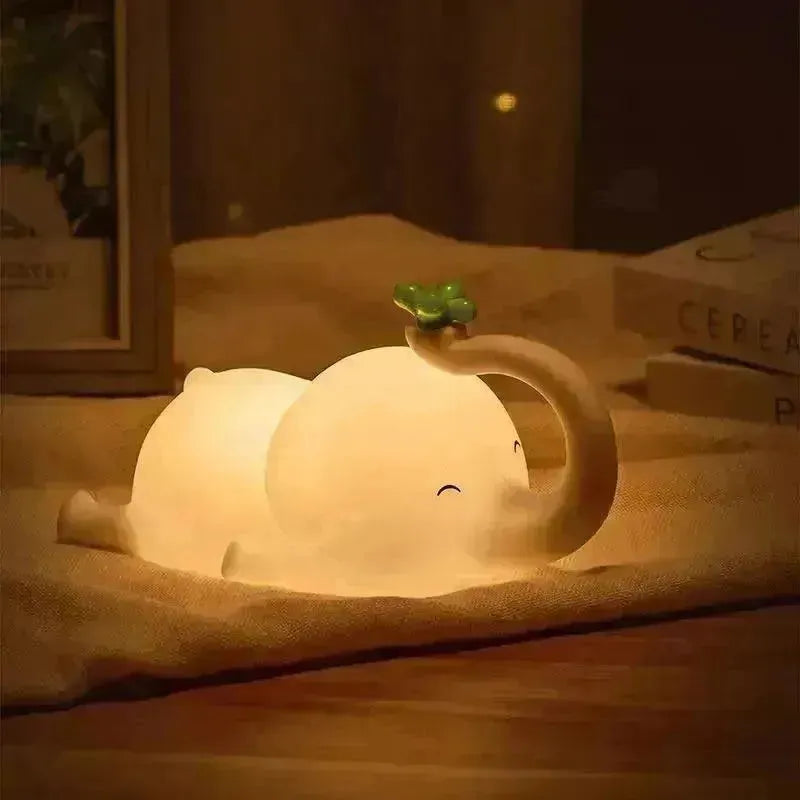 3D Silicon Elephant Night Lamp