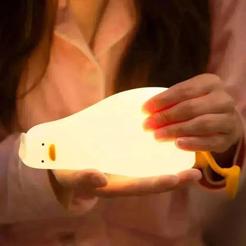 Cute Sleeping Silicon Duck Night Lamp