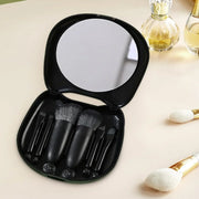 Complete makeup brush set - cat design storage box with mirror