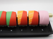 Sushi Smart Organizer  – 7-Piece Weekly Pill Holder with Chopstick Pens & Sticky Notes