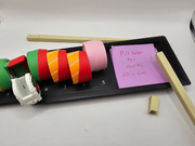 Sushi Smart Organizer  – 7-Piece Weekly Pill Holder with Chopstick Pens & Sticky Notes
