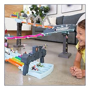 8FT Rainbow Racing Track Set with Lights, Sounds & 1:64 Die-Cast Cars