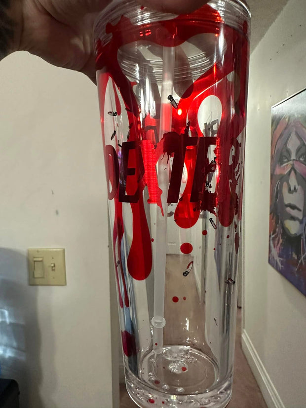 Blood Splatter Tumbler “Dexter Style” — Creative Hot &amp; Cold Drink Cup