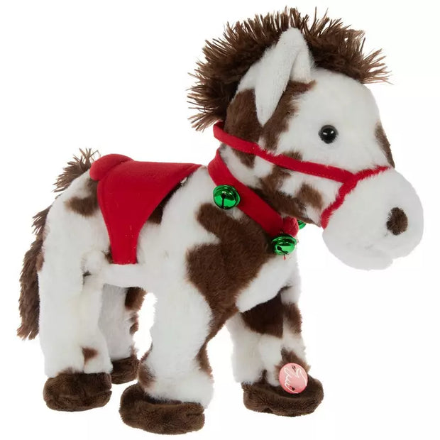 Holiday Spotted Animated Walking Horse Toy (Sound / Walking / Head Movement)