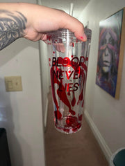 Blood Splatter Tumbler “Dexter Style” — Creative Hot &amp; Cold Drink Cup