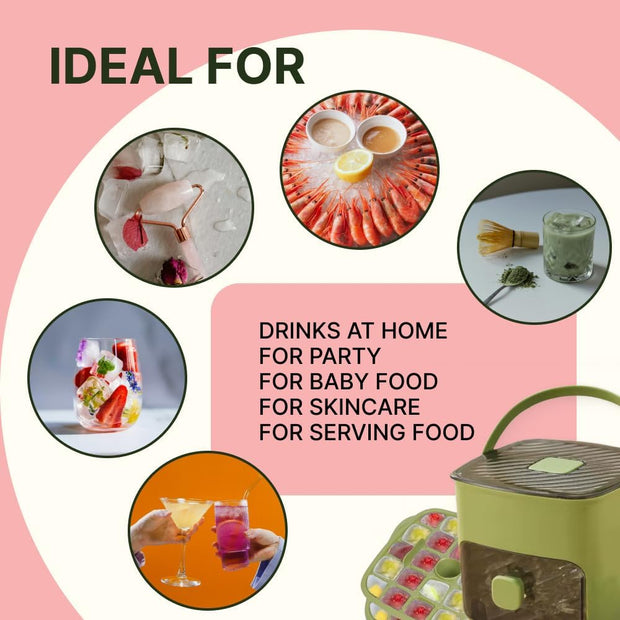 Freeze, Store, Enjoy: The Ultimate Ice Cube Tray with Lids for Every Need🍹