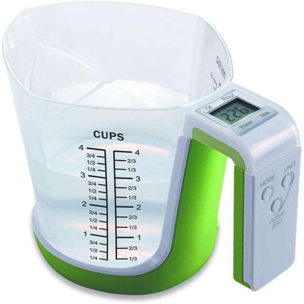 Digital Kitchen Food Scale & Measuring Cup – Adjustable, Detachable, 1L Capacity