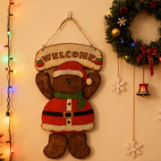 Christmas Bear Welcome Sign – Warm Holiday Greetings for Every Door