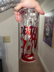 Blood Splatter Tumbler “Dexter Style” — Creative Hot &amp; Cold Drink Cup