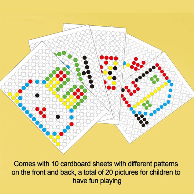Magnetic Dot Board Travel Toy – Montessori Fine Motor Skills Drawing Set for Kids