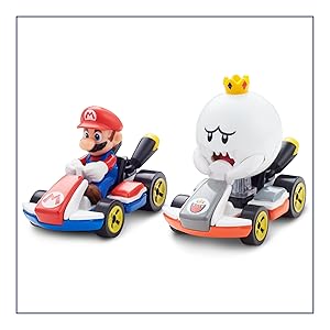 8FT Rainbow Racing Track Set with Lights, Sounds & 1:64 Die-Cast Cars