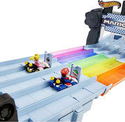 8FT Rainbow Racing Track Set with Lights, Sounds & 1:64 Die-Cast Cars