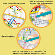 Magnetic Dot Board Travel Toy – Montessori Fine Motor Skills Drawing Set for Kids