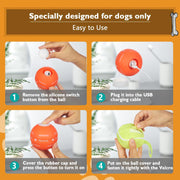 Interactive Motion-Activated Dog Ball – 2025 Upgrade | USB Rechargeable, Auto-Rolling & Bouncing Toy for Small to Large Dogs (Orange)