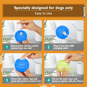 Interactive Motion-Activated Dog Ball – 2025 Upgrade | USB Rechargeable, Auto-Rolling & Bouncing Toy for Small to Large Dogs (Orange)