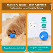 Interactive Motion-Activated Dog Ball – 2025 Upgrade | USB Rechargeable, Auto-Rolling & Bouncing Toy for Small to Large Dogs (Orange)