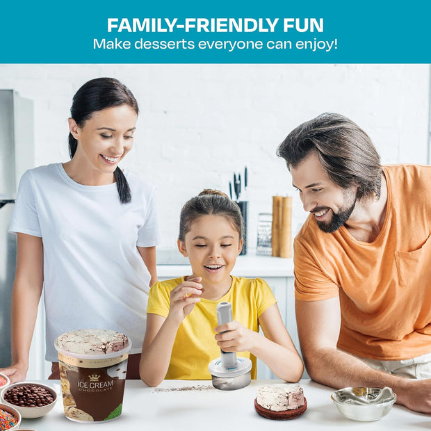 Ice Cream Sandwich Scoop, Easy Release Sandwich Cookie Scoops for Evenly Sized Gelato Scoops, Ice Cream Scoop with Trigger for Effortless Serving, Stainless Steel Food Scoopers for Kitchen