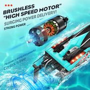 18-Inch Brushless RC Boat – High-Speed 55 KPH Lake Adventure Toy for Adults and Kids