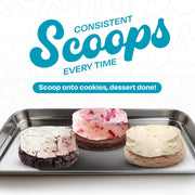 Ice Cream Sandwich Scoop, Easy Release Sandwich Cookie Scoops for Evenly Sized Gelato Scoops, Ice Cream Scoop with Trigger for Effortless Serving, Stainless Steel Food Scoopers for Kitchen