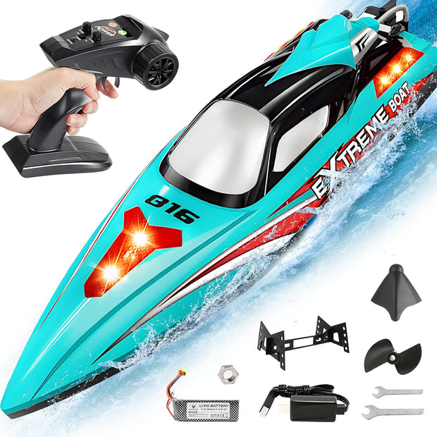 18-Inch Brushless RC Boat – High-Speed 55 KPH Lake Adventure Toy for Adults and Kids