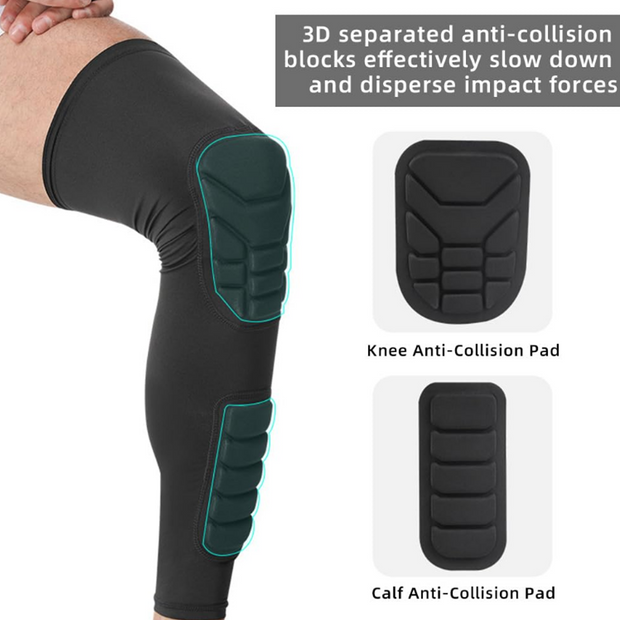 Padded Compression Shin and Knee Sleeve