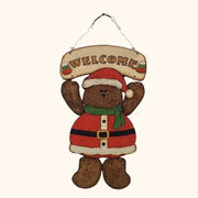 Christmas Bear Welcome Sign – Warm Holiday Greetings for Every Door
