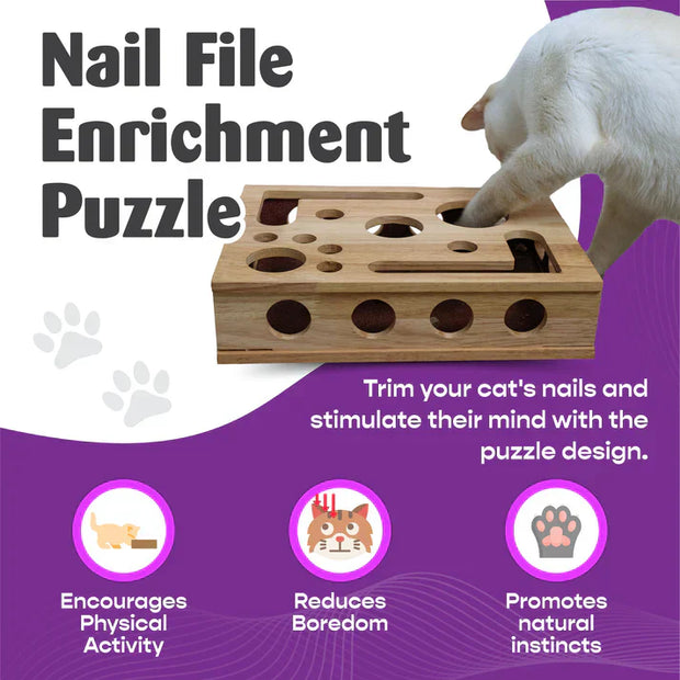 Cat Nail File Puzzle Scratch Box – Fun Play & Healthy Care