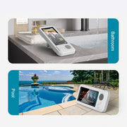 Shower Phone Holder with Bluetooth Speaker – 360° Rotating Waterproof Mount