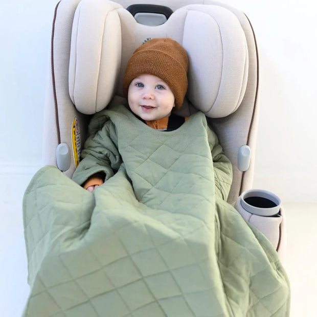 Baby Car Seat Blanket | CPST Certified Safety Design | Insulated Bamboo Layer