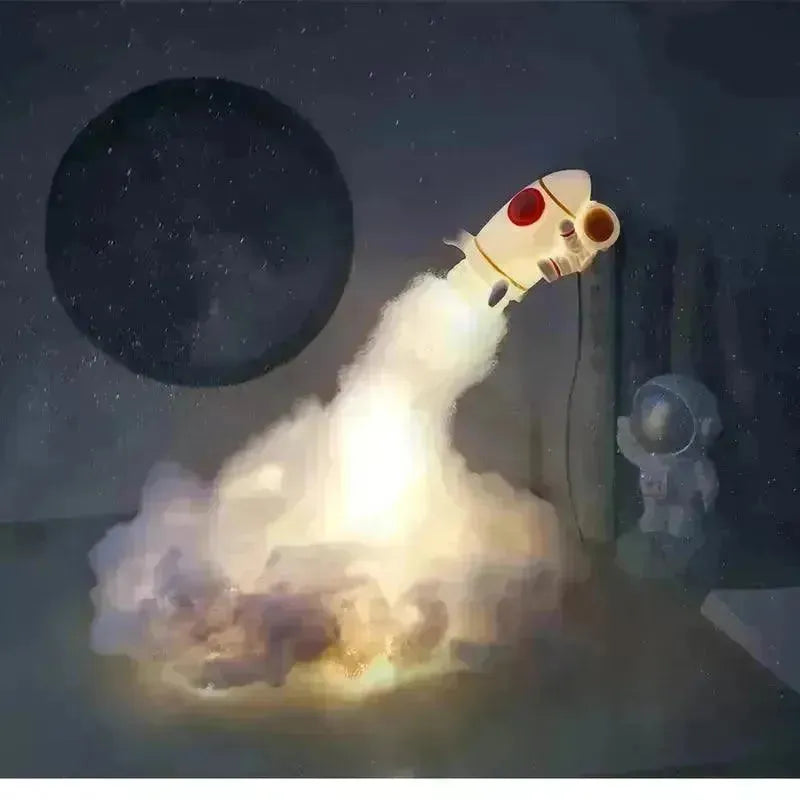 3D Mini Rocket Night Lamp