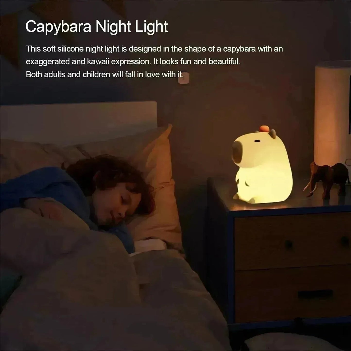 3D Silicon Capybara Night Lamp