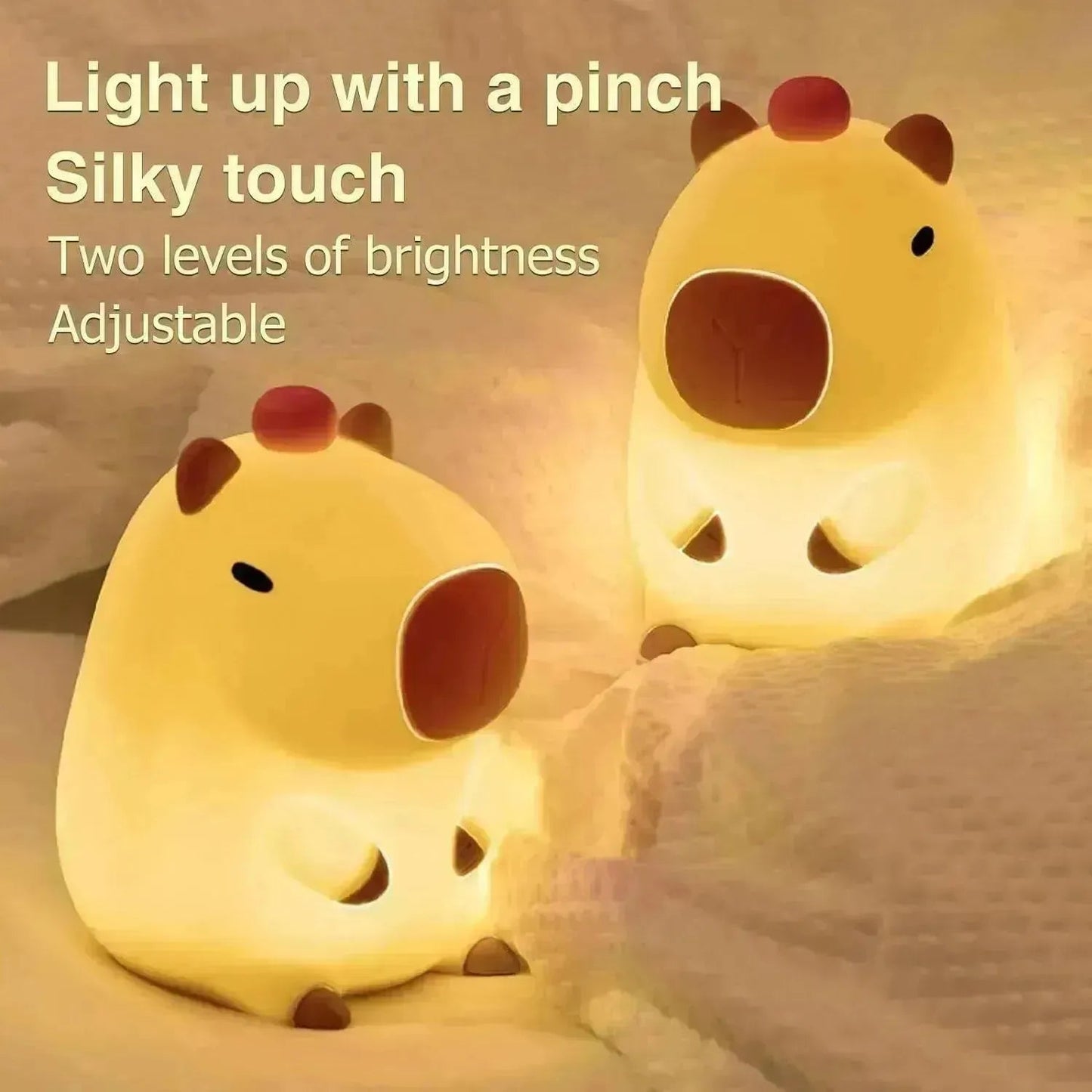 3D Silicon Capybara Night Lamp