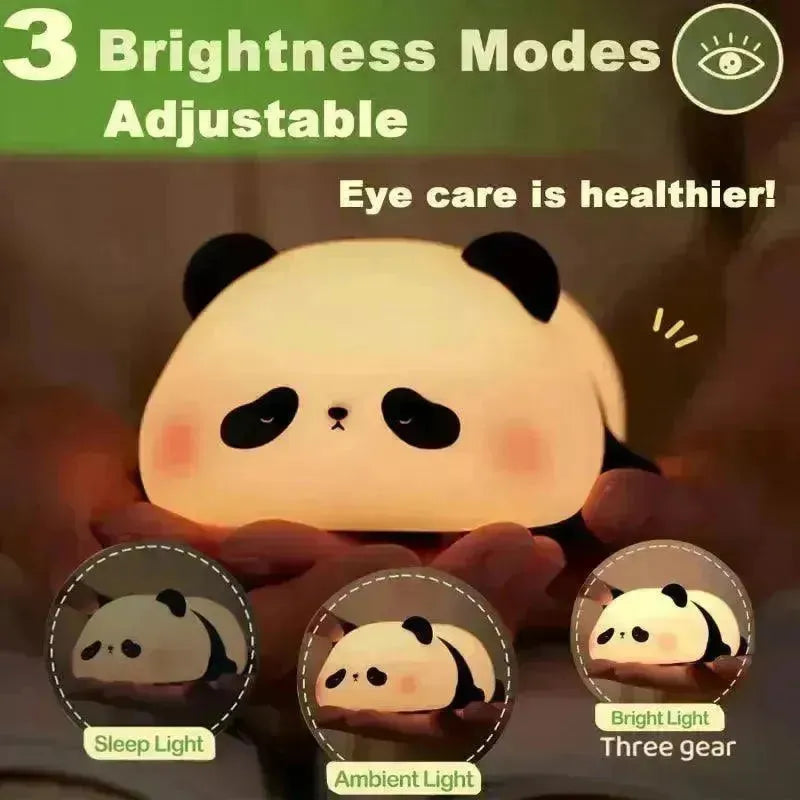 3D Silicon Sleepy Panda Night Lamp