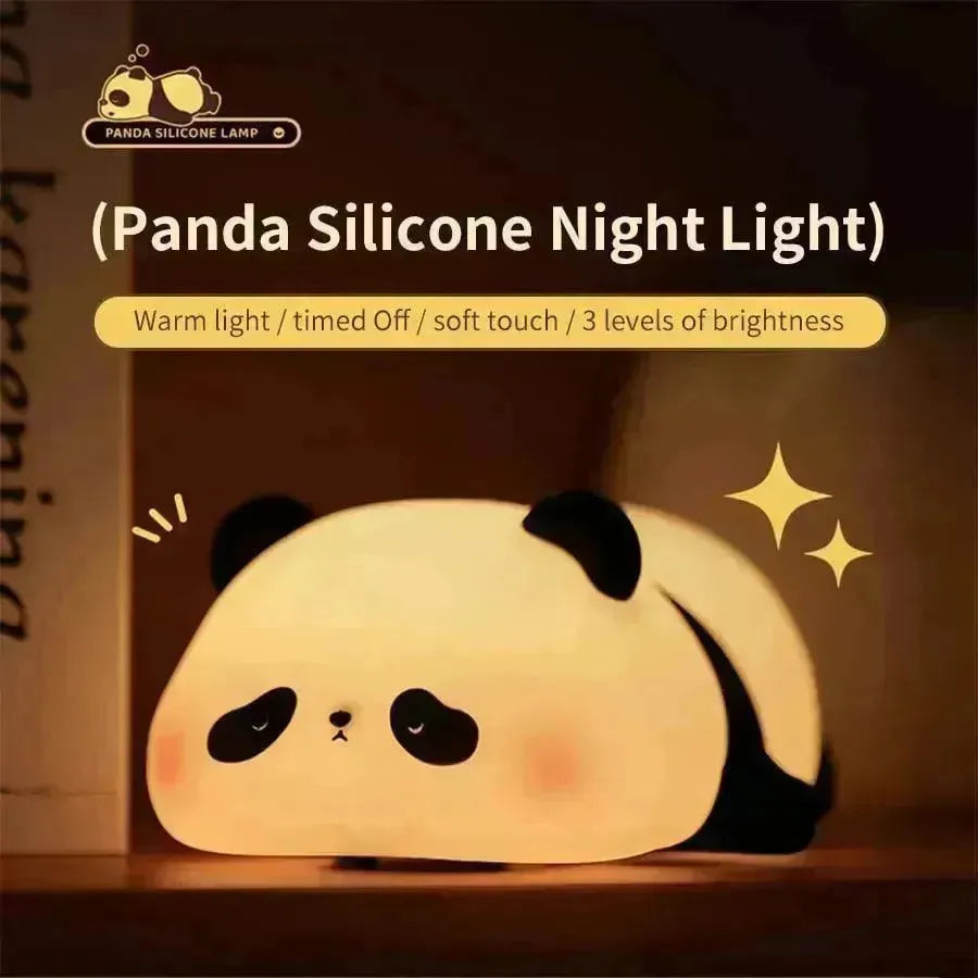 3D Silicon Sleepy Panda Night Lamp