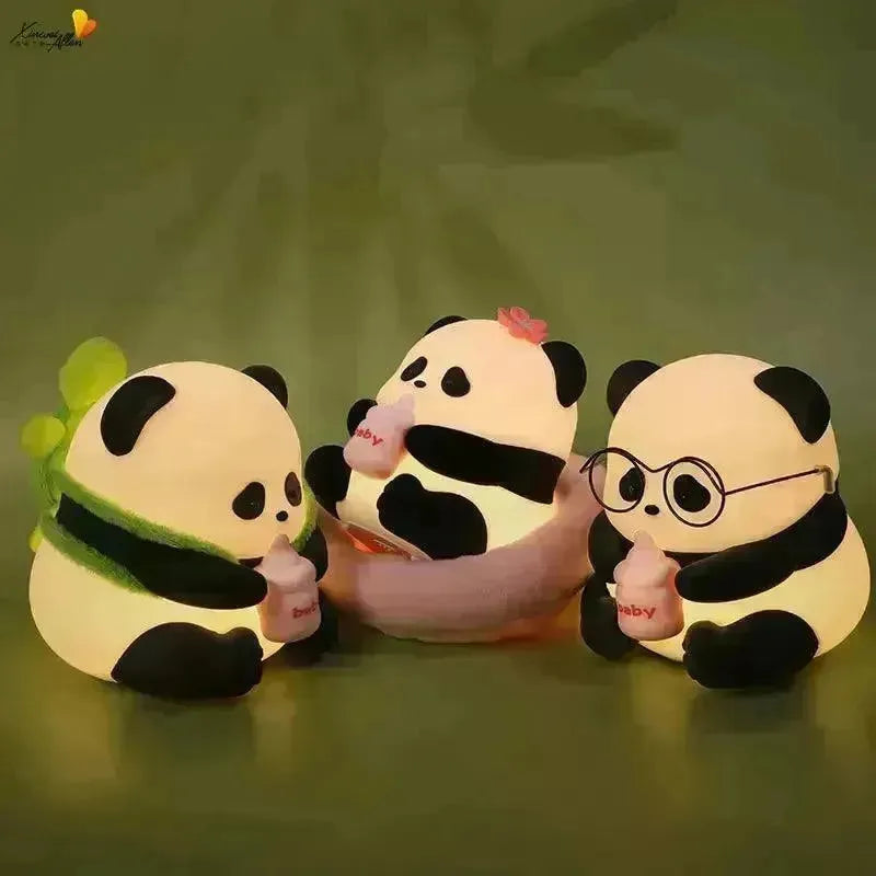 Cute Milk Bottle Panda Rechargeable Night Light