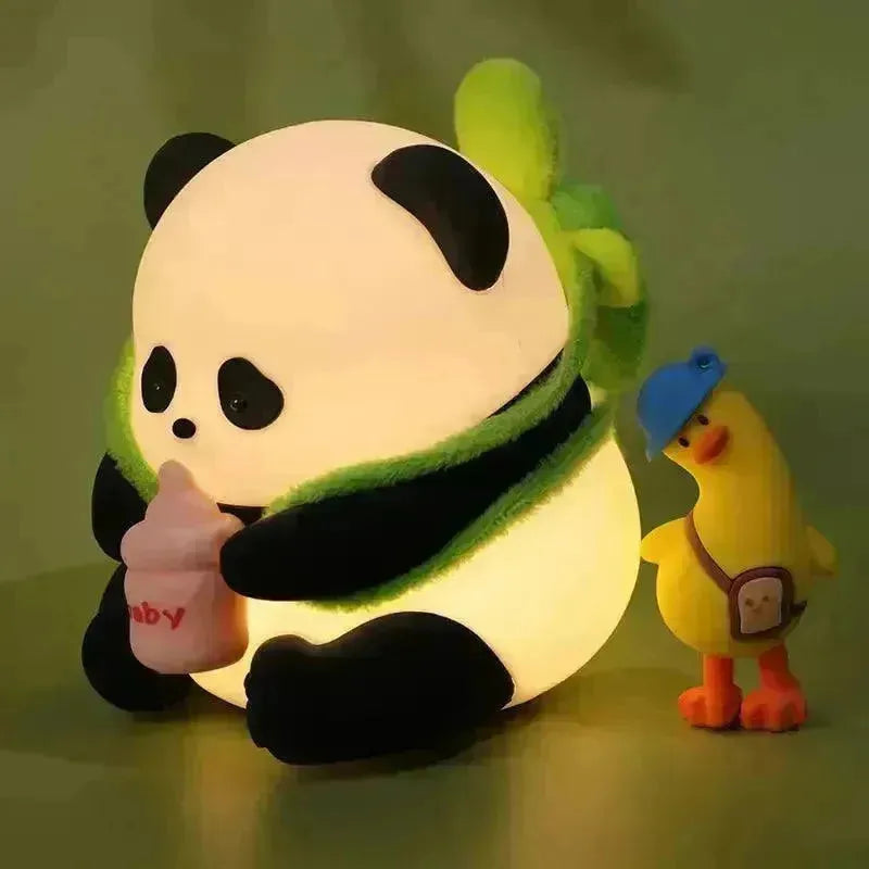 Cute Milk Bottle Panda Rechargeable Night Light