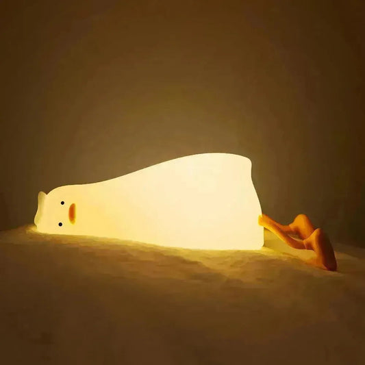 Cute Sleeping Silicon Duck Night Lamp