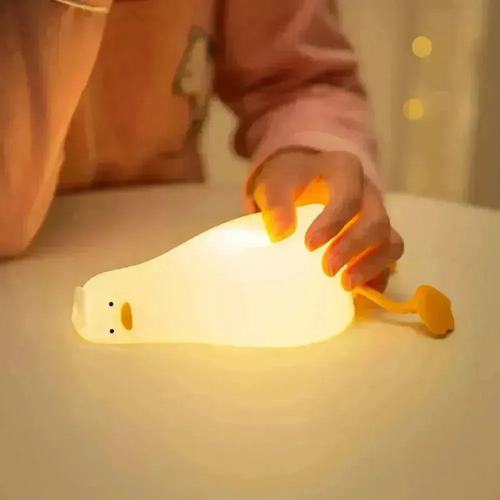 Cute Sleeping Silicon Duck Night Lamp