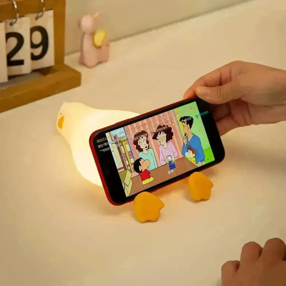 Cute Sleeping Silicon Duck Night Lamp