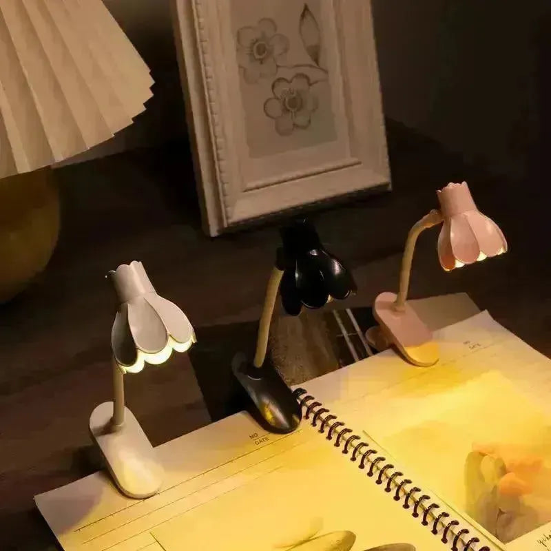 Petal-Shaped LED Clip-On Book Light
