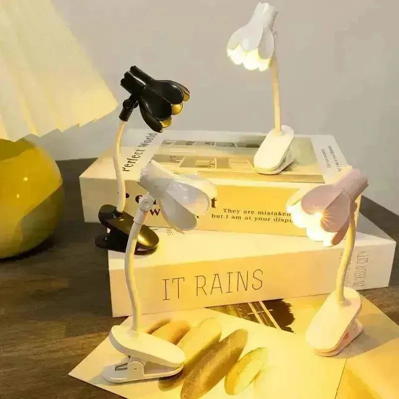 Petal-Shaped LED Clip-On Book Light