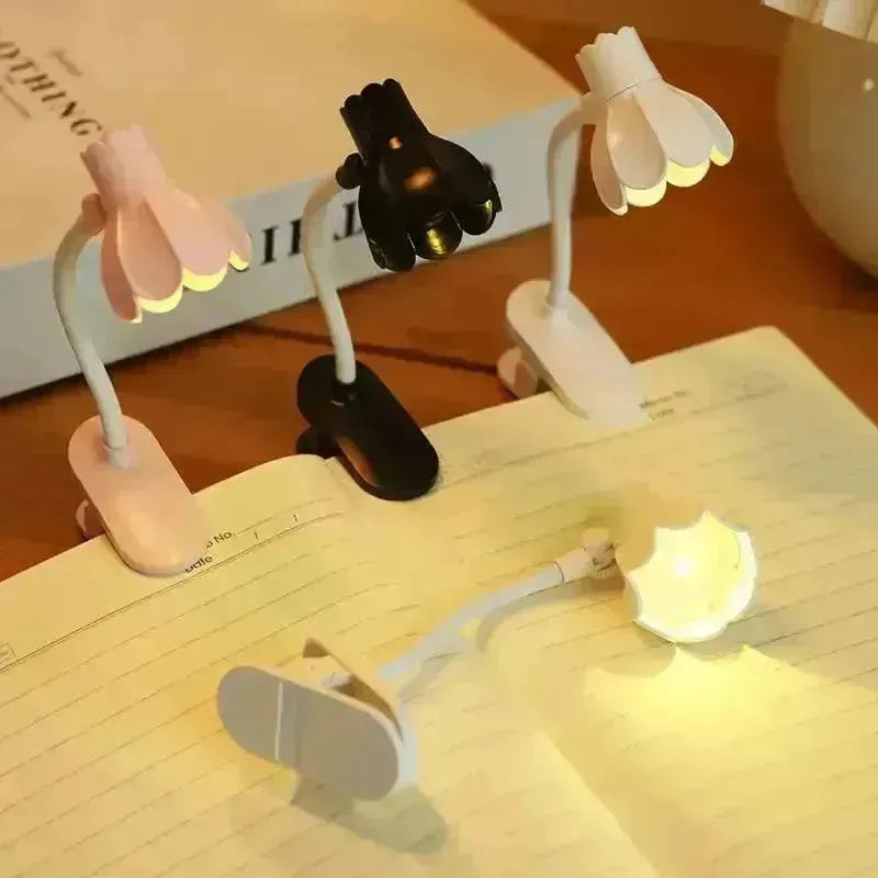 Petal-Shaped LED Clip-On Book Light